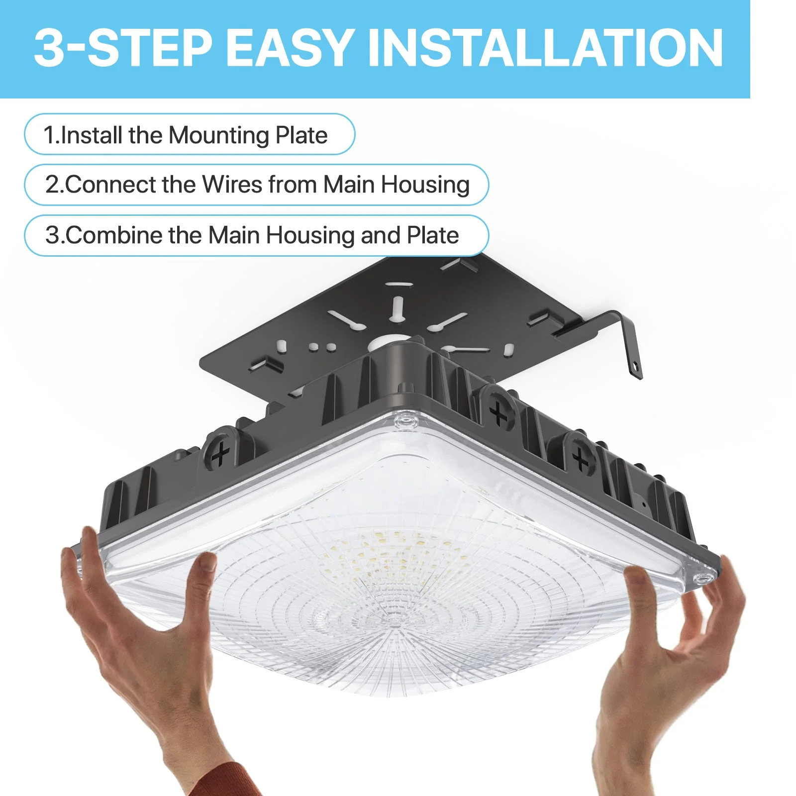 Canopy Light - CPA Series 2 Pack, 8568lumens, Selectable Wattage&CCT, AC 120-277V - Image 5