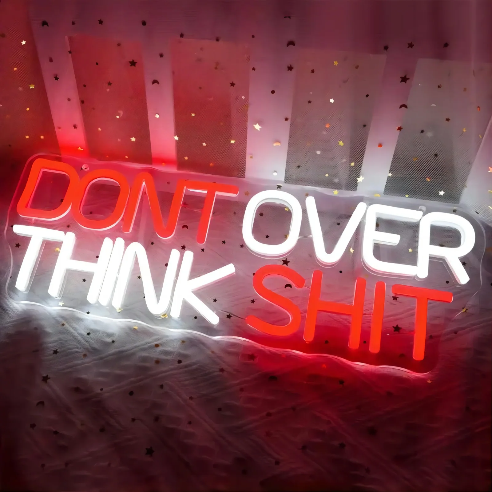 Don't Over Think Shit LED Neon Sign Light - Image 4
