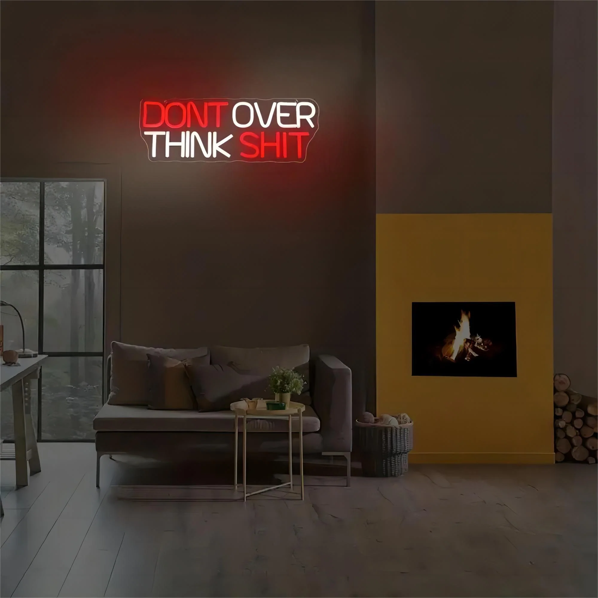 Don't Over Think Shit LED Neon Sign Light - Image 8