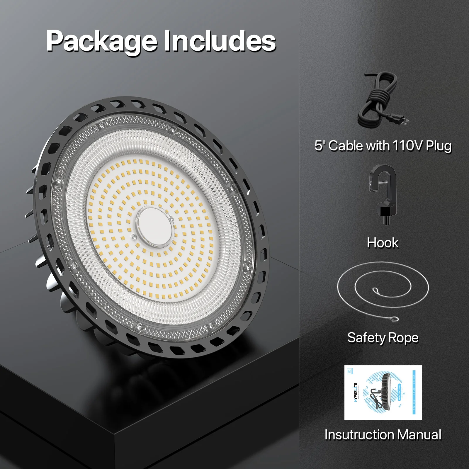 HYPERLITE UFO LED High Bay Light - EC Series, AC 120V, Up to 35700lm, ETL Listed - Image 5