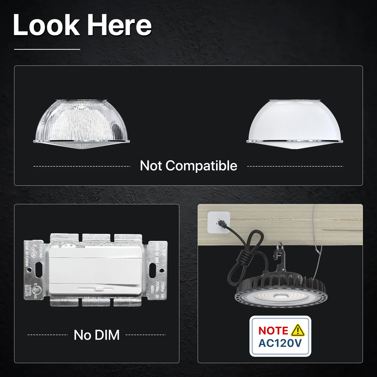HYPERLITE UFO LED High Bay Light - EC Series, AC 120V, Up to 35700lm, ETL Listed - Image 8