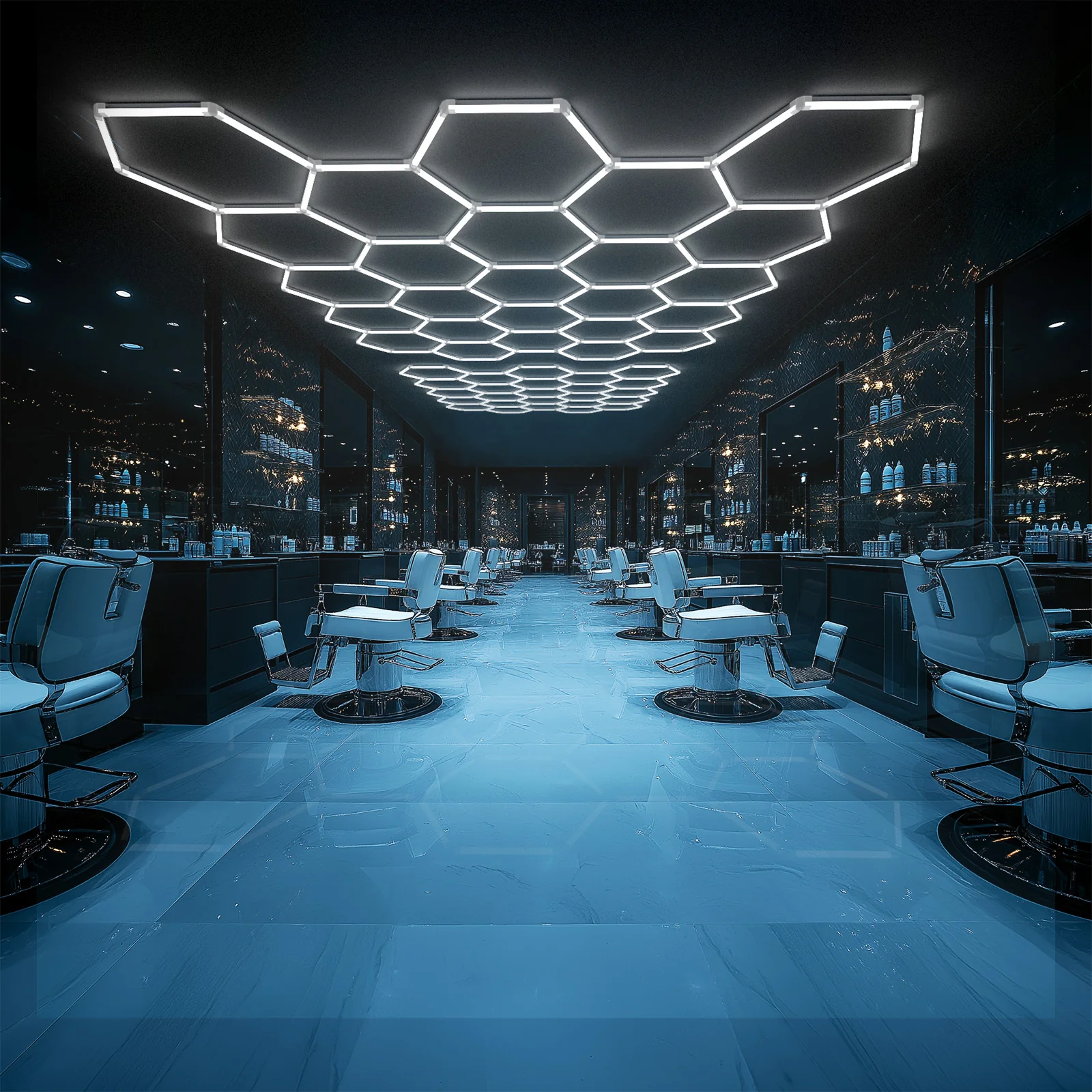 Hyperlite Hexagon Garage Lights Gen 2 - 25 Grid (13.8 x 11.7 ft) - Image 6