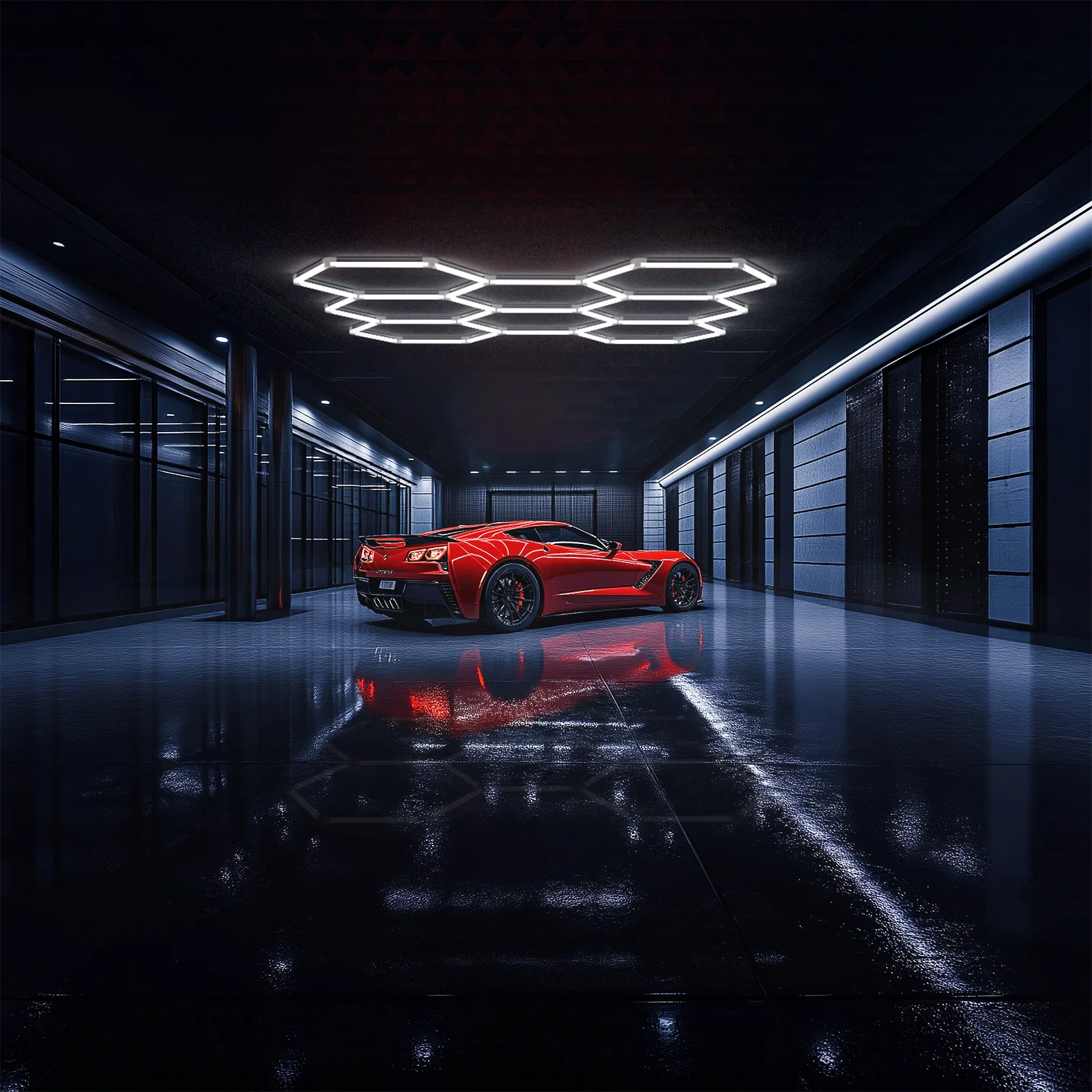 Hyperlite Hexagon Garage Lights Gen 2 - 8 Grid (7.6 x 7.3 ft) - Image 3
