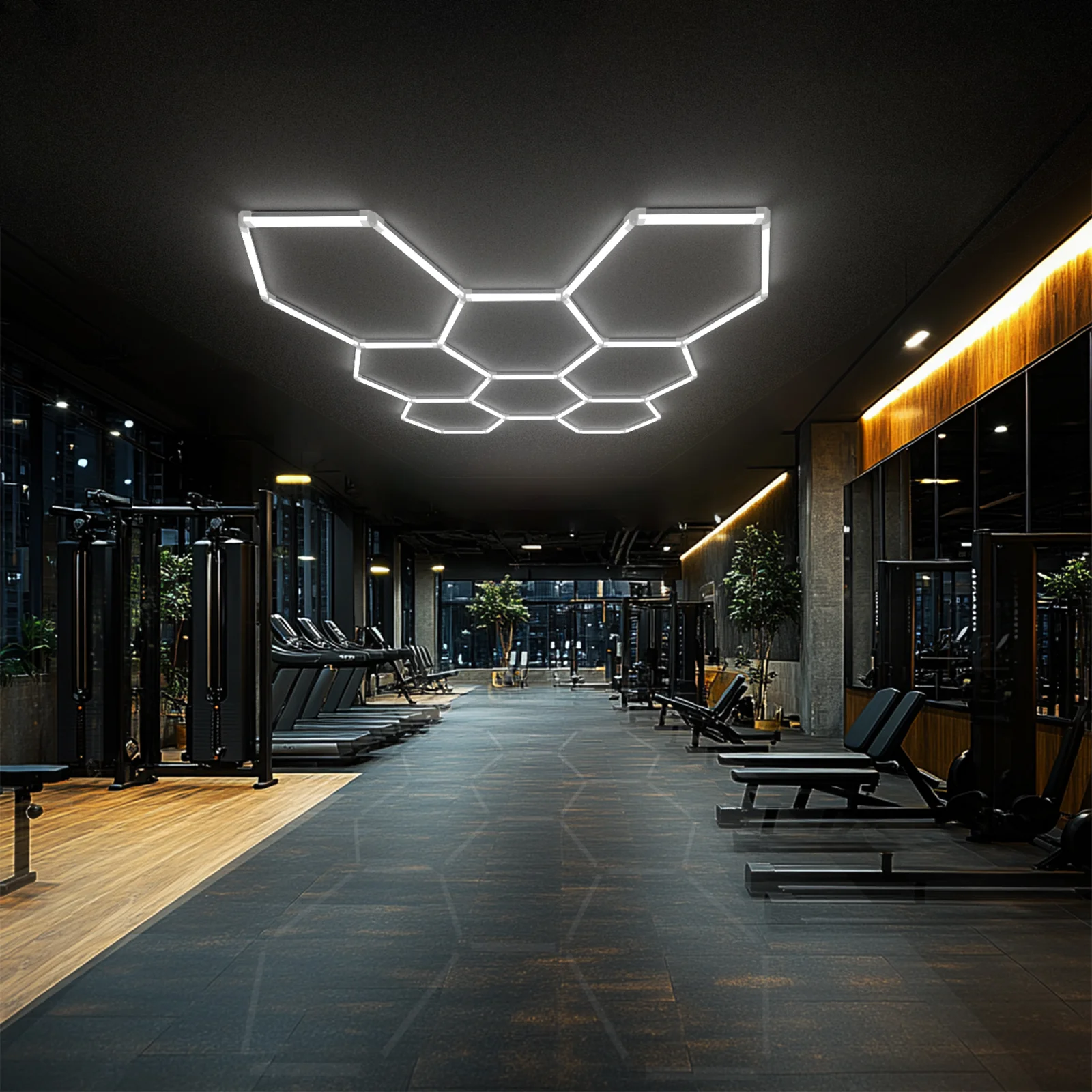Hyperlite Hexagon Garage Lights Gen 2 - 8 Grid (7.6 x 7.3 ft) - Image 4
