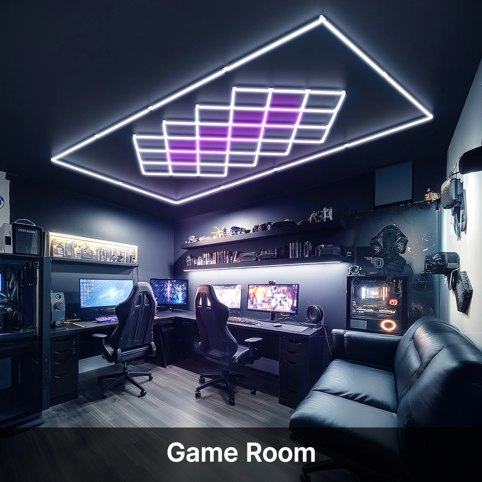 Hyperlite Hexagon LED Lights Gen 2 - Magenta (8 x 15.9 ft) With Border - Image 7
