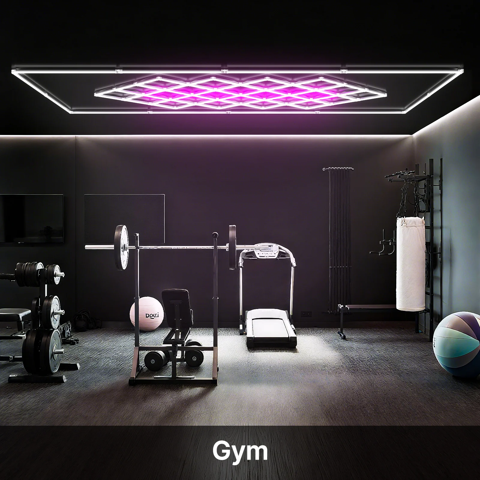 Hyperlite Hexagon LED Lights Gen 2 - Magenta (8 x 15.9 ft) With Border - Image 8