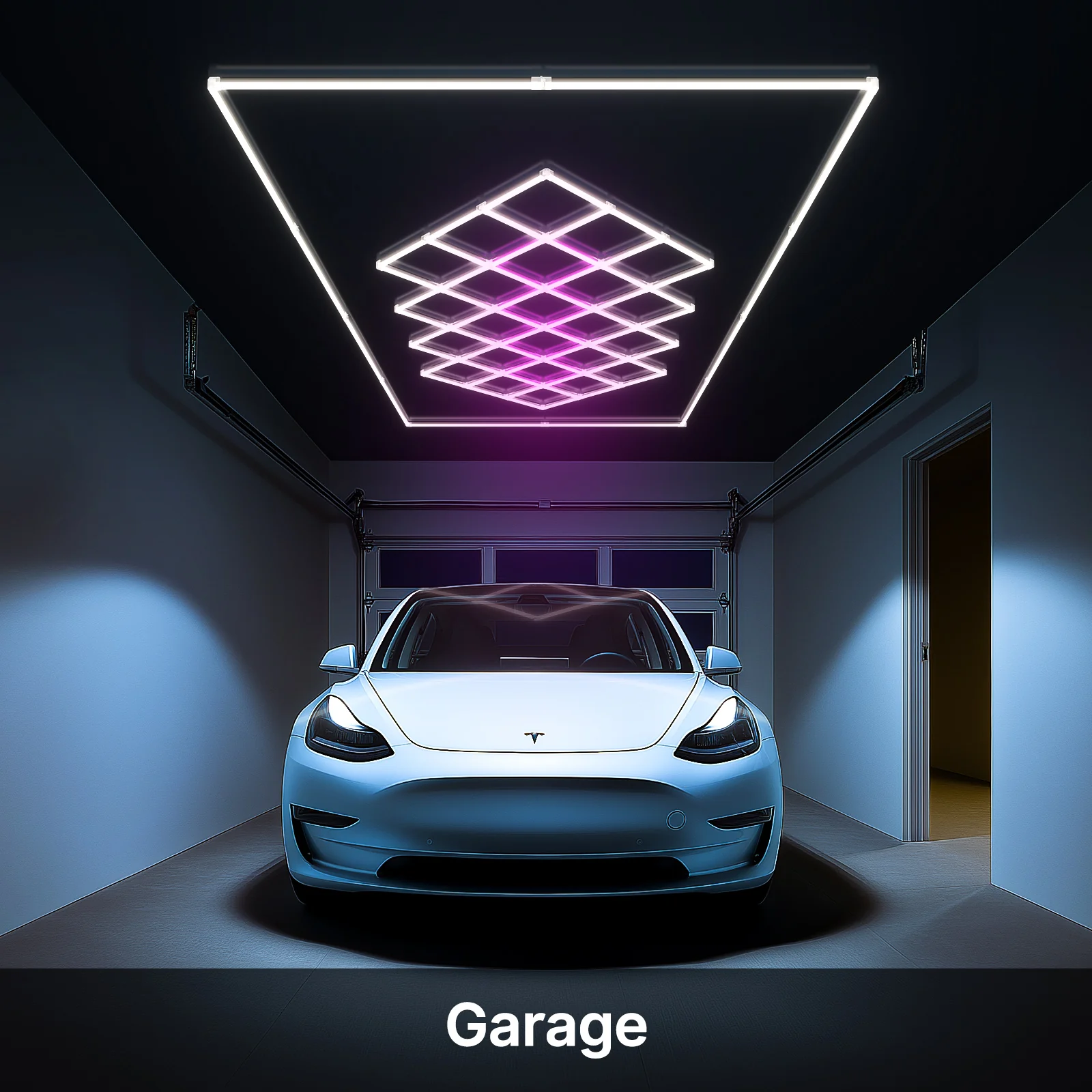 Hyperlite Hexagon LED Lights Gen 2 - Magenta (8 x 15.9 ft) With Border - Image 9