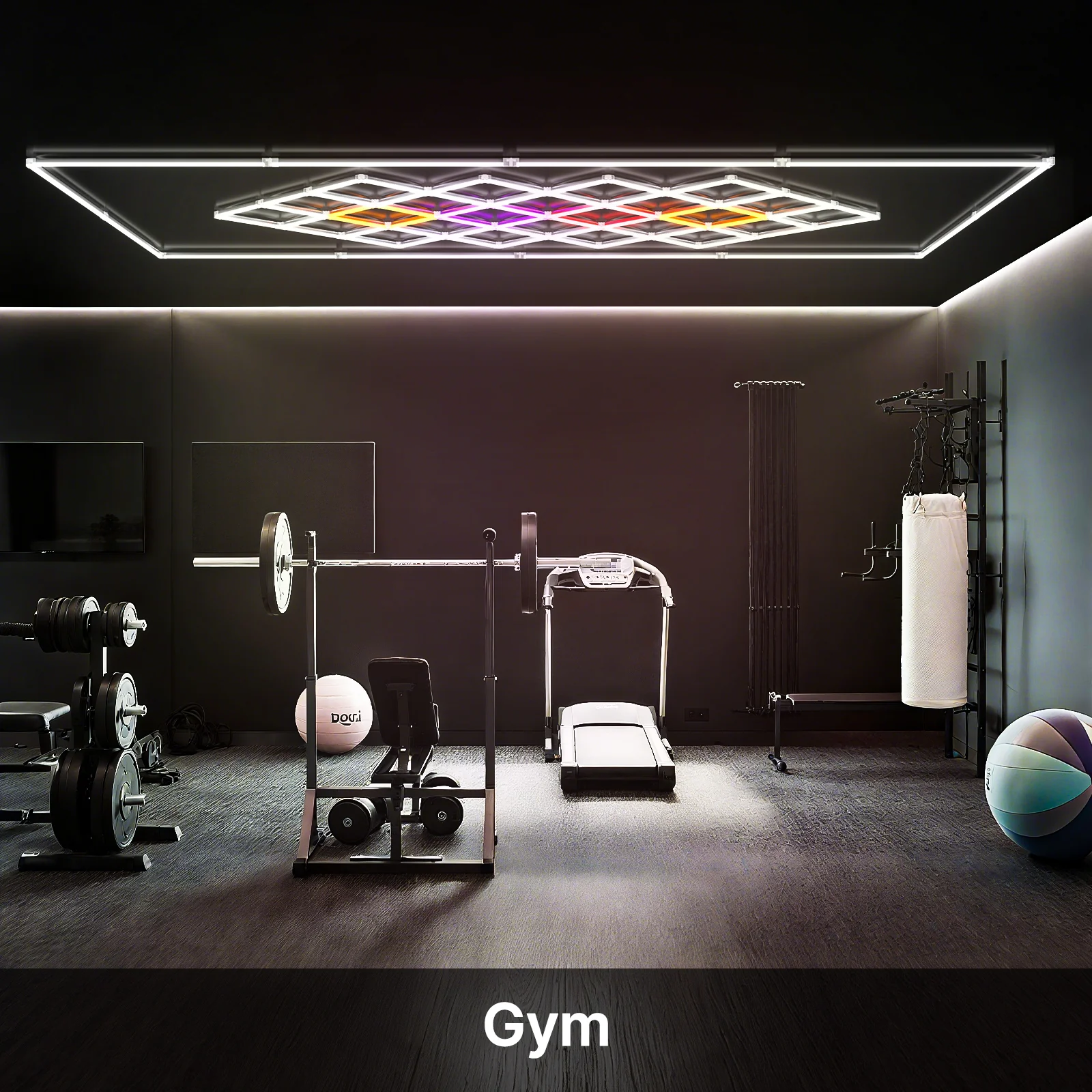Hyperlite Hexagon LED Lights Gen 2 - Red/Yellow/Magenta (8 x 15.9 ft) With Border - Image 7