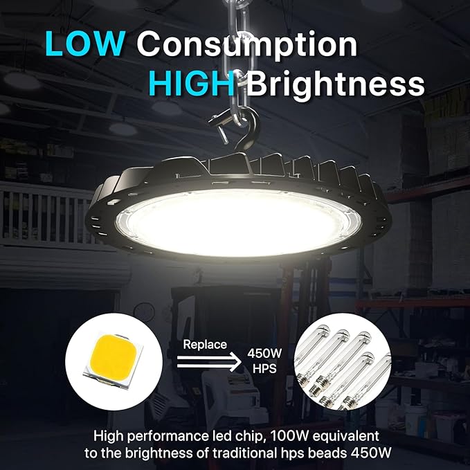 Hyperlite High Bay Light - Saturn Series with diffuser - Image 4
