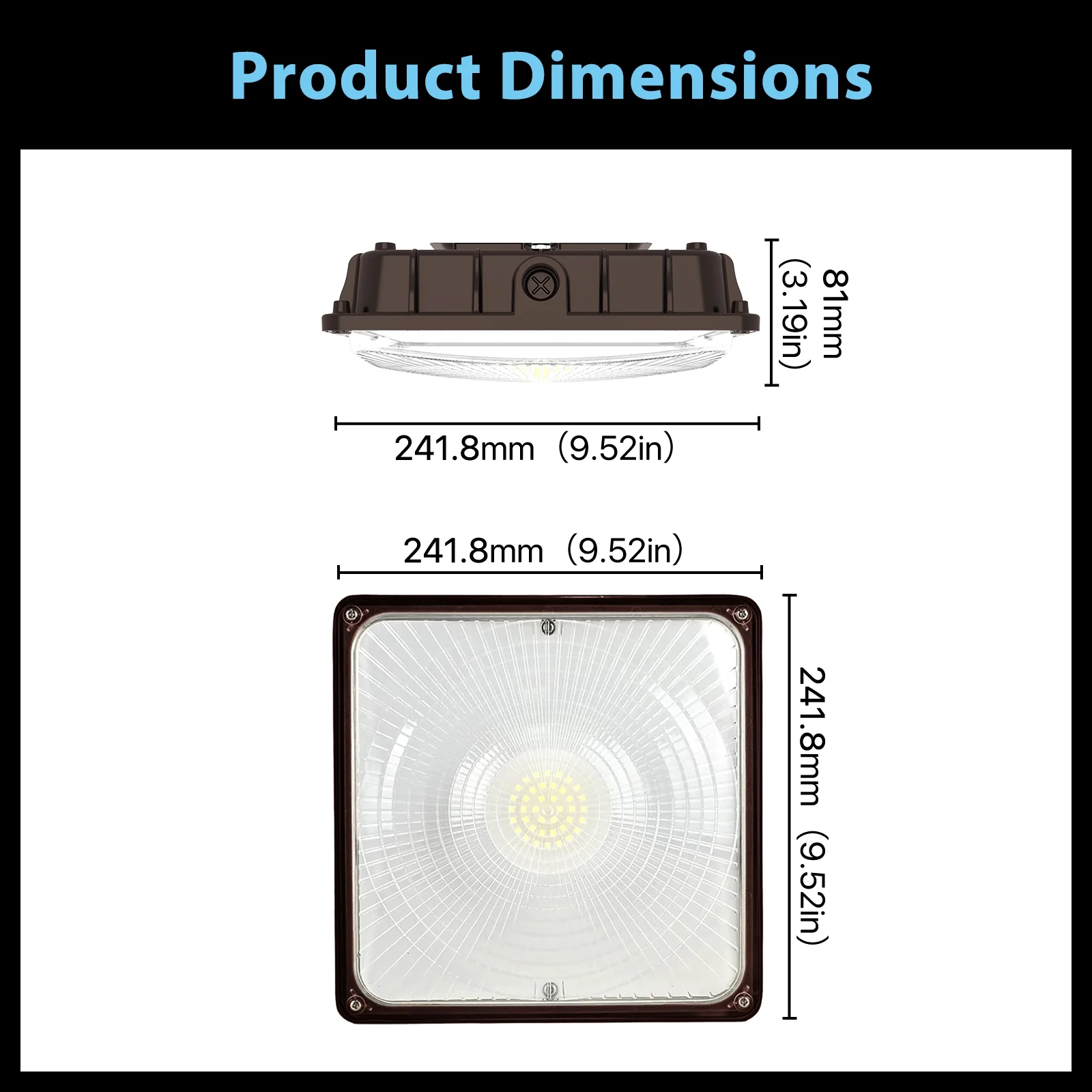 Hyperlite LED Canopy Lights - Mstar Series, 14000lumens, 5000K, AC 120-277V - Image 3
