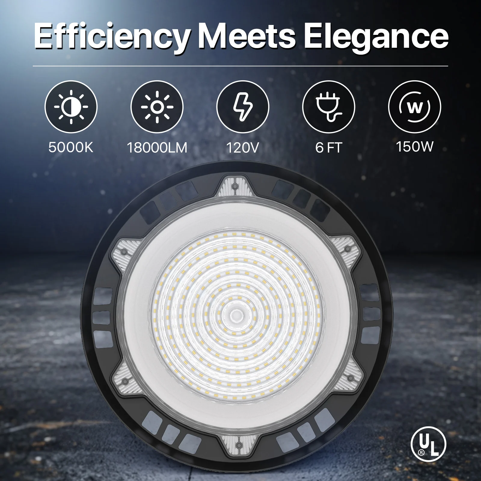 Hyperlite LED High Bay Light - BP Series, 18000lumens, 5000K, 120V ONLY - Image 2