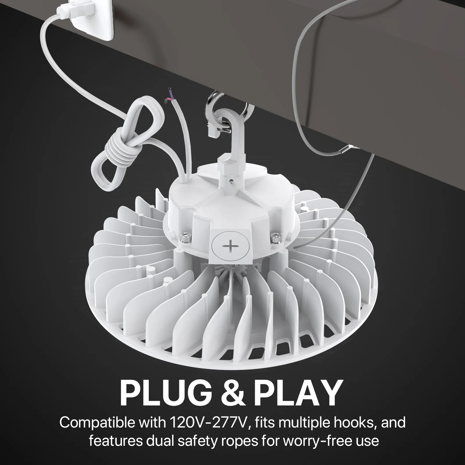 Hyperlite LED High Bay Light - White Hero Series, 21750lumens, Selectable Wattage&CCT, AC 120-277V - Image 3