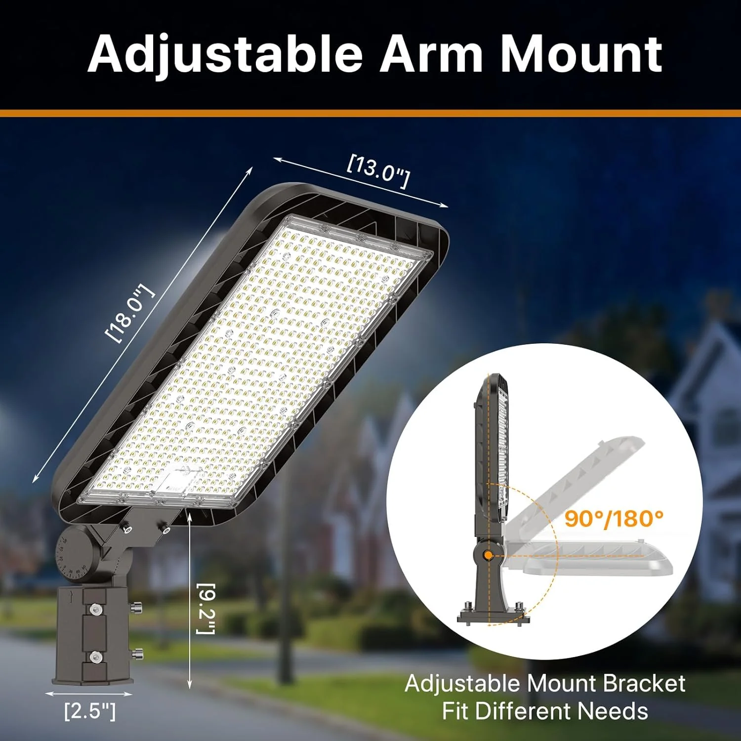 LED Parking Lot Light - Cobra Series, 60000lumens, 5000K, 100-277V, Dusk to Dawn - Image 8