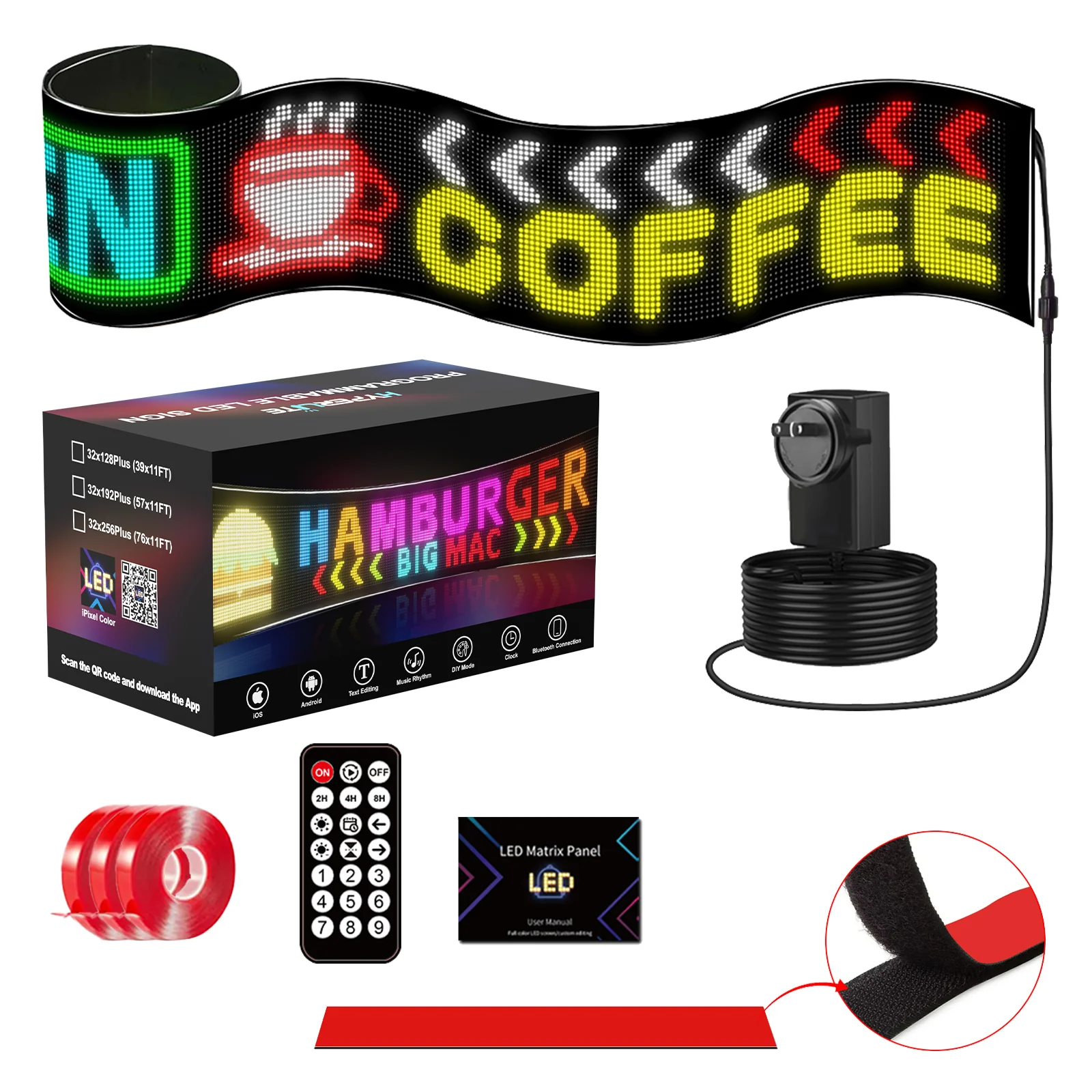 Hyperlite Programmable LED Sign, Fully Customizable Scrolling Text LED Display for Business & Party Decor - Image 11