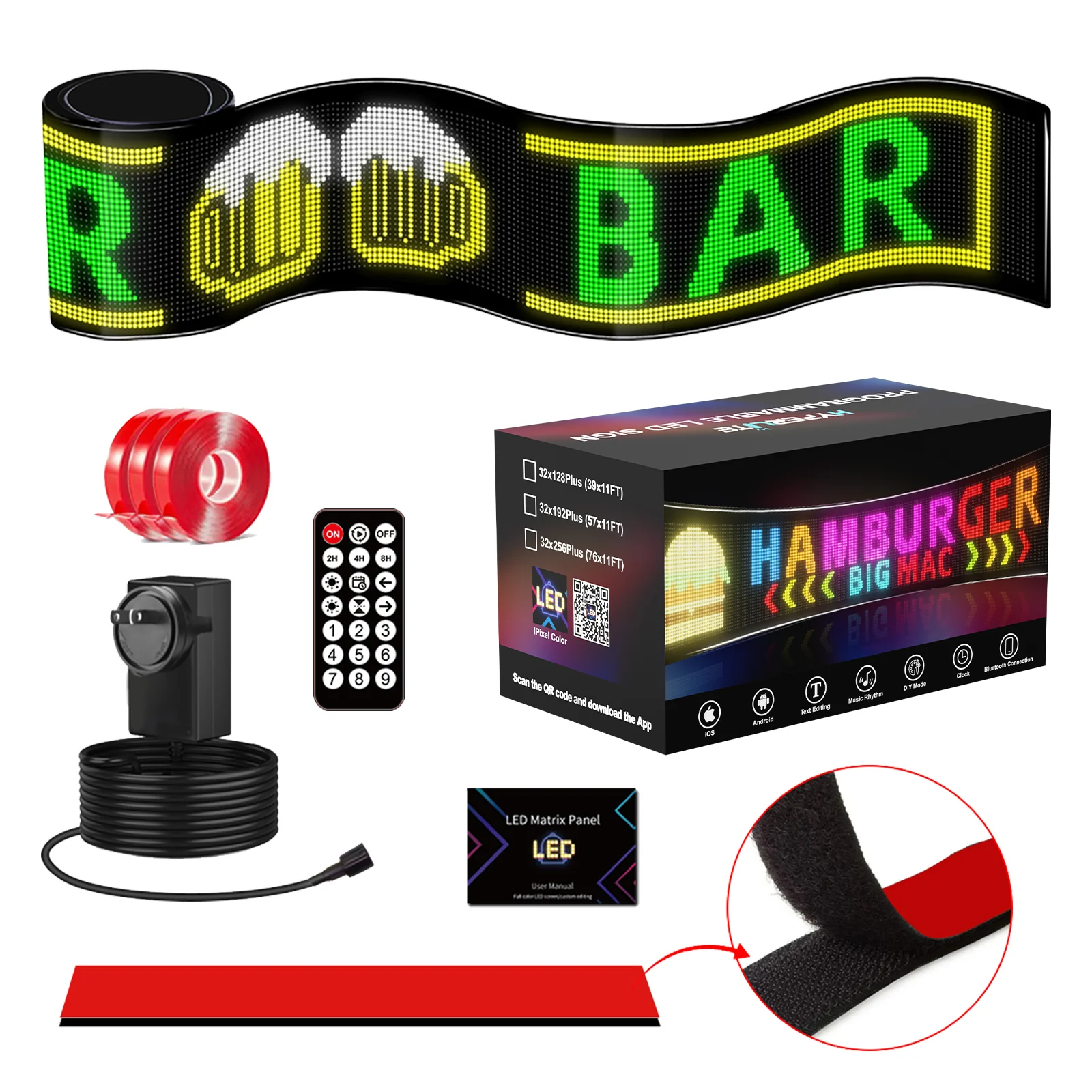 Hyperlite Programmable LED Sign, Fully Customizable Scrolling Text LED Display for Business & Party Decor - Image 12