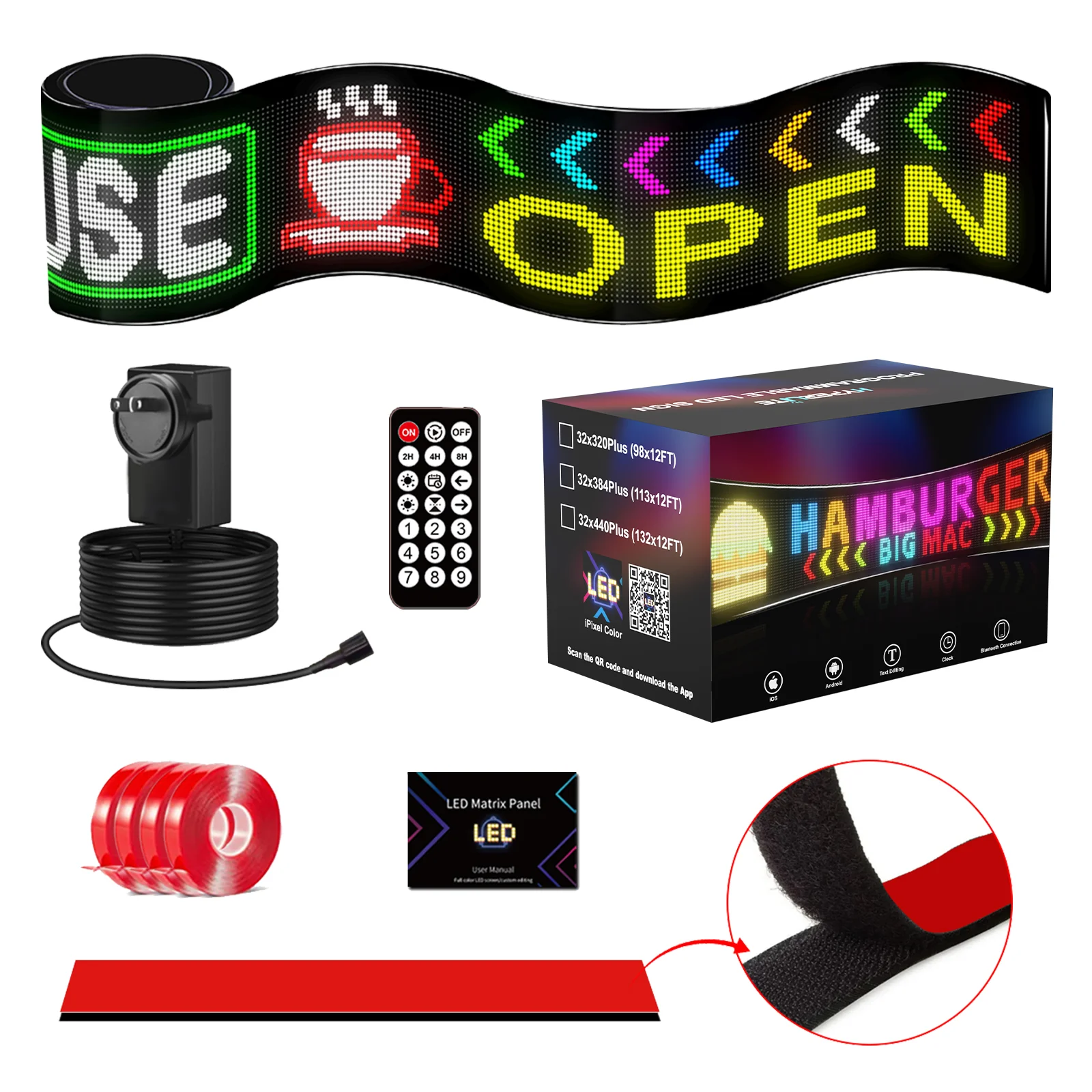 Hyperlite Programmable LED Sign, Fully Customizable Scrolling Text LED Display for Business & Party Decor - Image 13