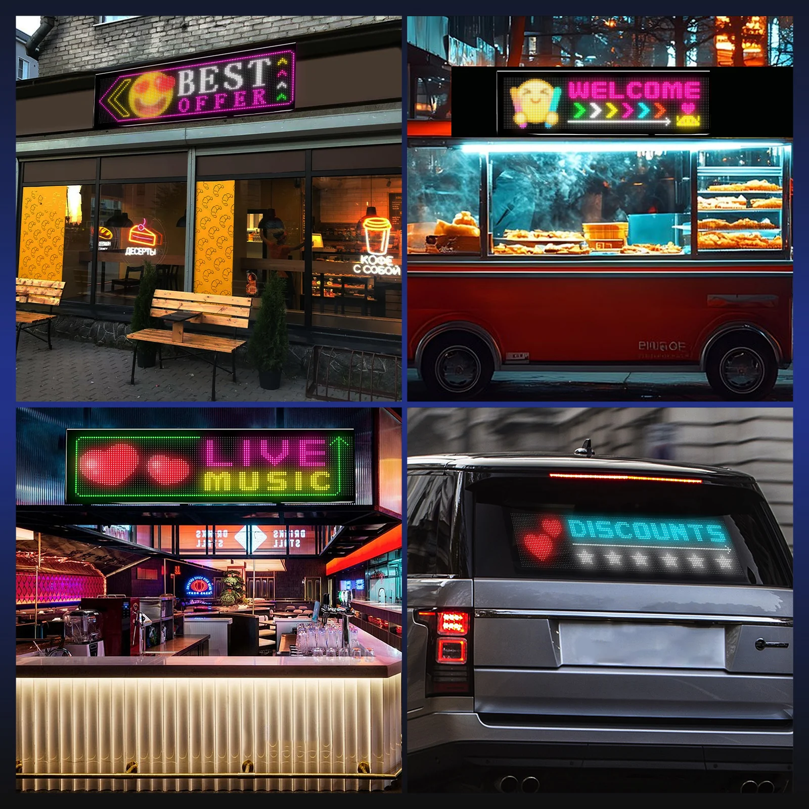 Hyperlite Programmable LED Sign, Fully Customizable Scrolling Text LED Display for Business & Party Decor - Image 6