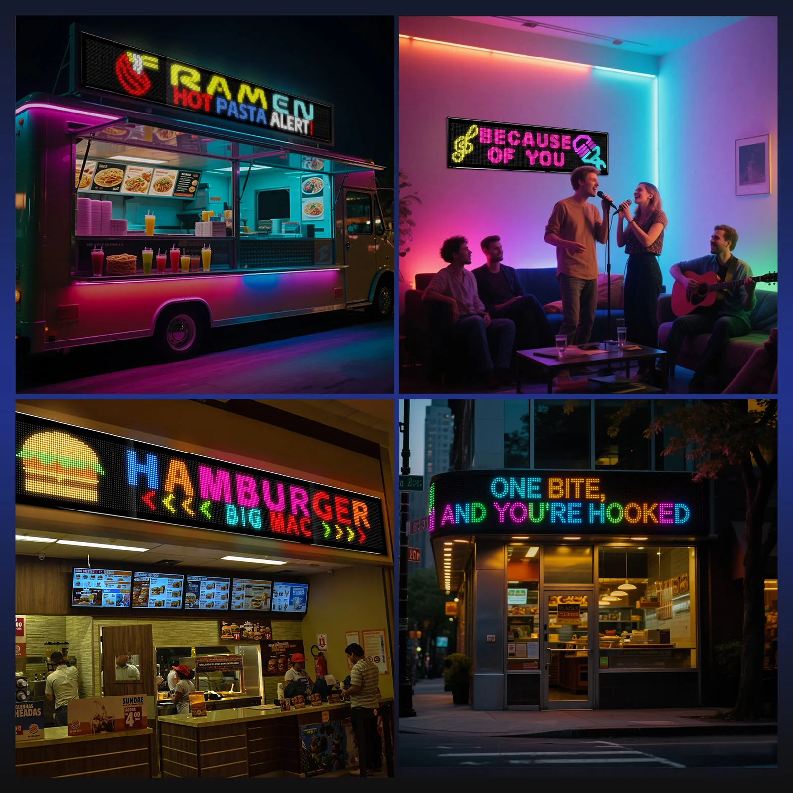 Hyperlite Programmable LED Sign, Fully Customizable Scrolling Text LED Display for Business & Party Decor - Image 7