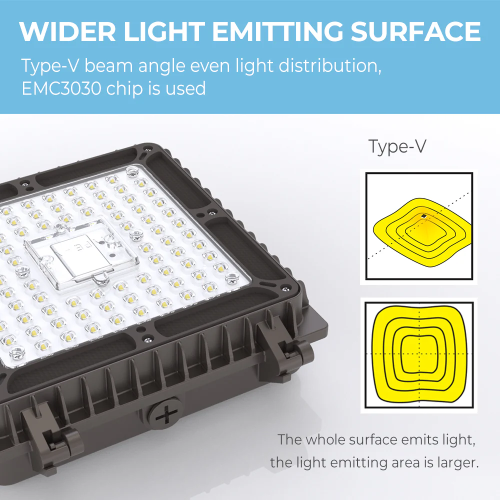 LED Canopy Light - Vega Series, 8450lumens, 5000K, AC 100-277V - Image 3