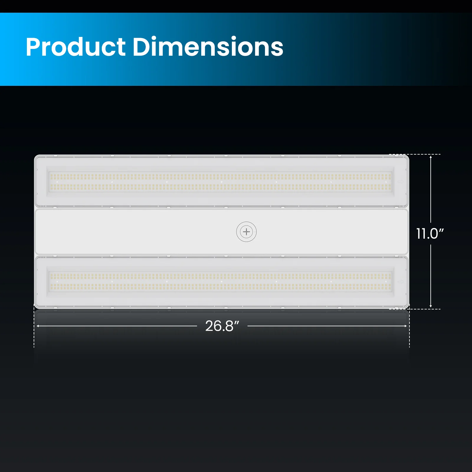Linear High Bay LED Lights -HPLH02 Series, 36100lumens, Adjustable Wattage & CCT, 120-277V - Image 7