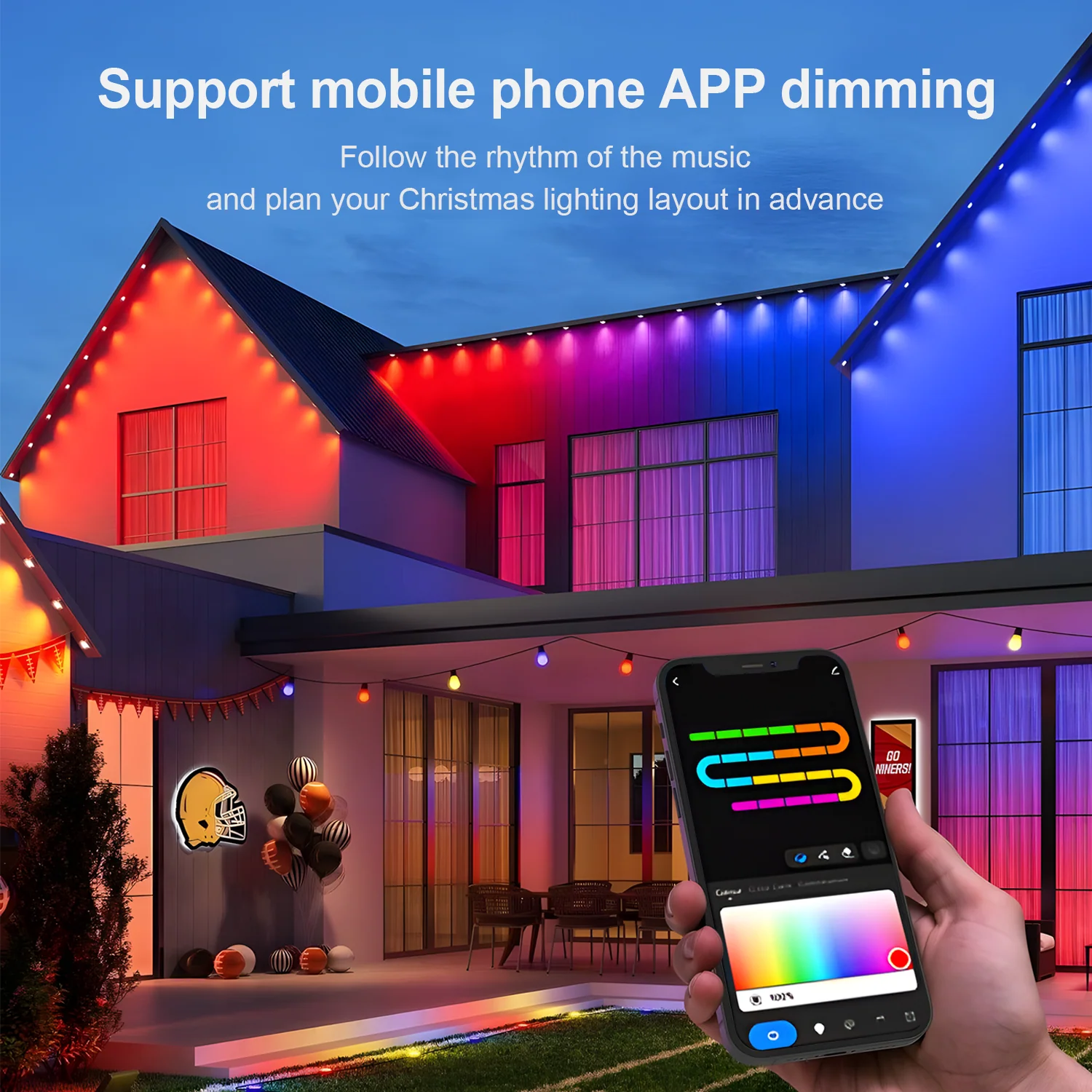Permanent Outdoor Lights, RGB+IC LED Lights with Smart APP & Remote Control - Image 5