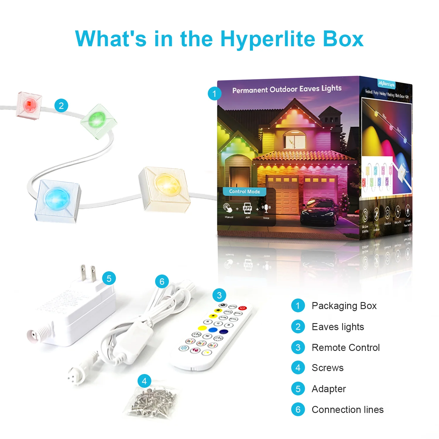 Permanent Outdoor Lights, RGB+IC LED Lights with Smart APP & Remote Control - Image 7