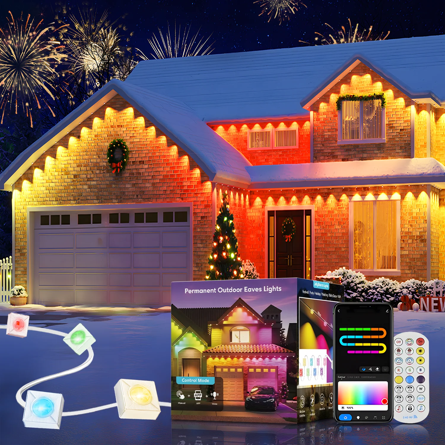 Permanent Outdoor Lights, RGB+IC LED Lights with Smart APP & Remote Control - Image 9