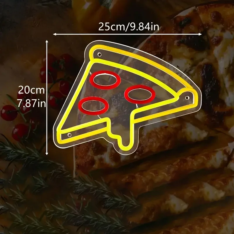 Pizza Slice LED Neon Sign Light - Image 6