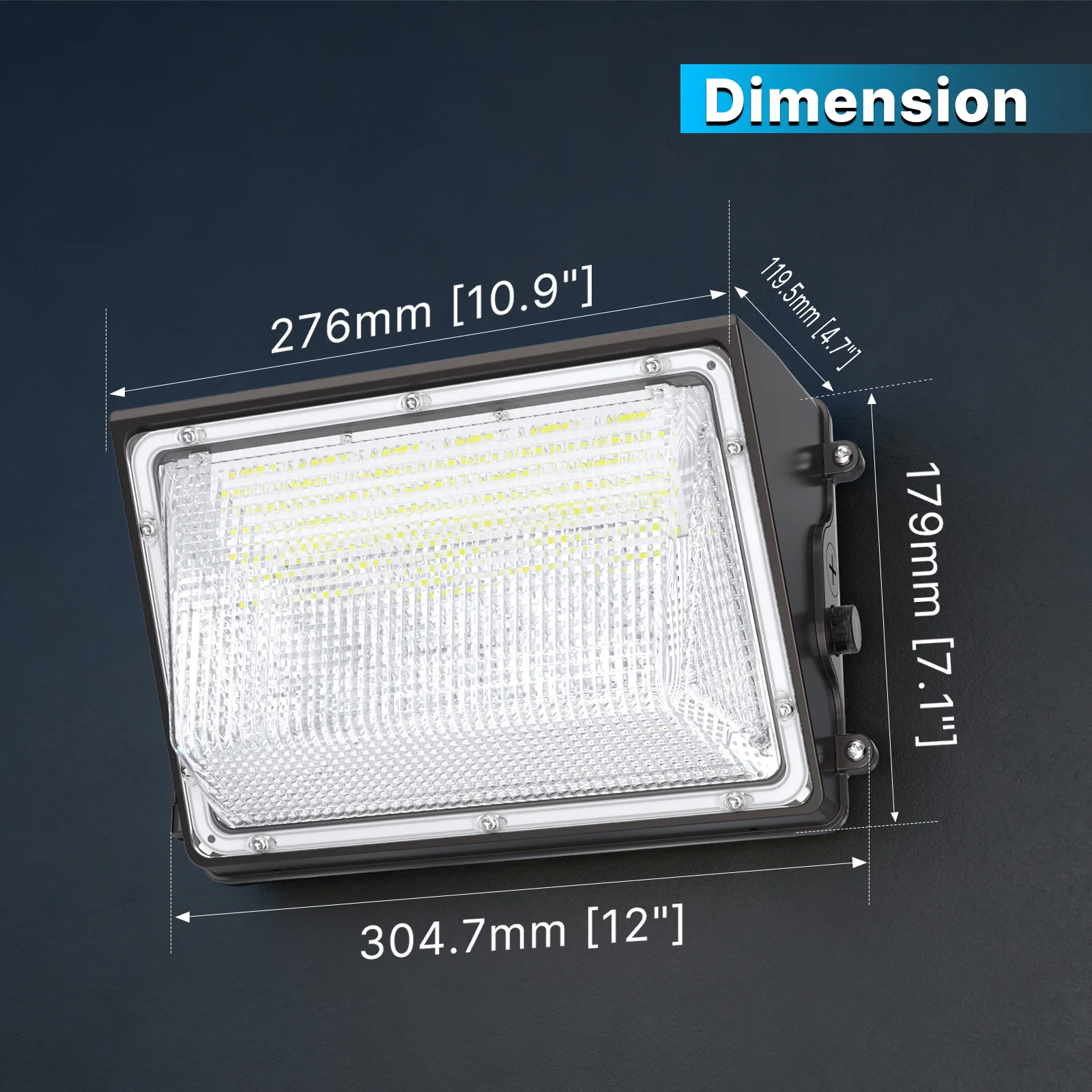 Wall Pack Light with Photocell, 22500lumens, 5000K, AC 120V - Image 5