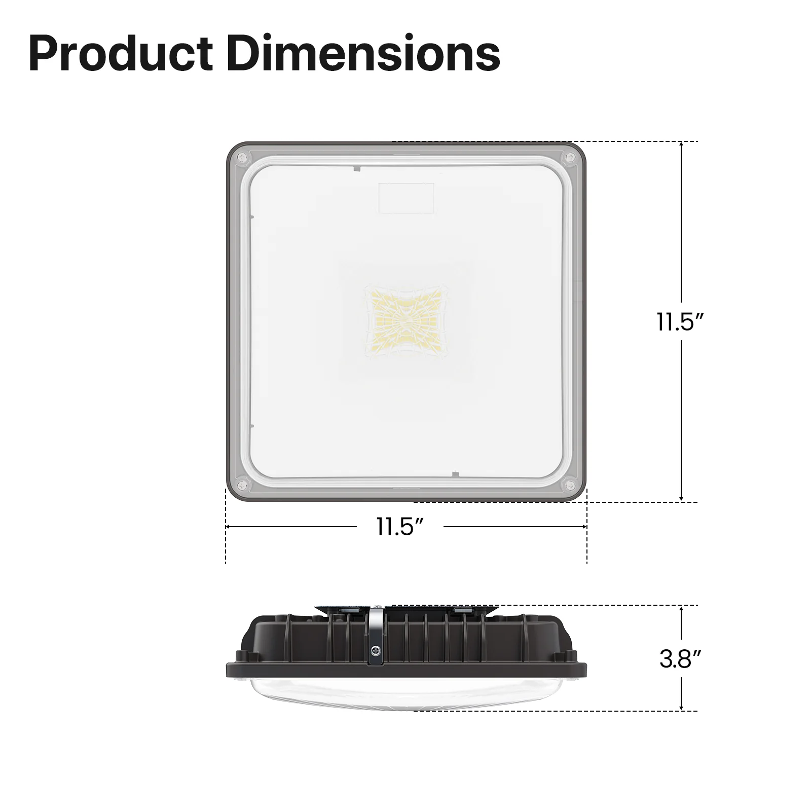 Canopy LED Lights - HPCP01 Series, 8400lumens, Adjustable Wattage & CCT, 120-277V - Image 9