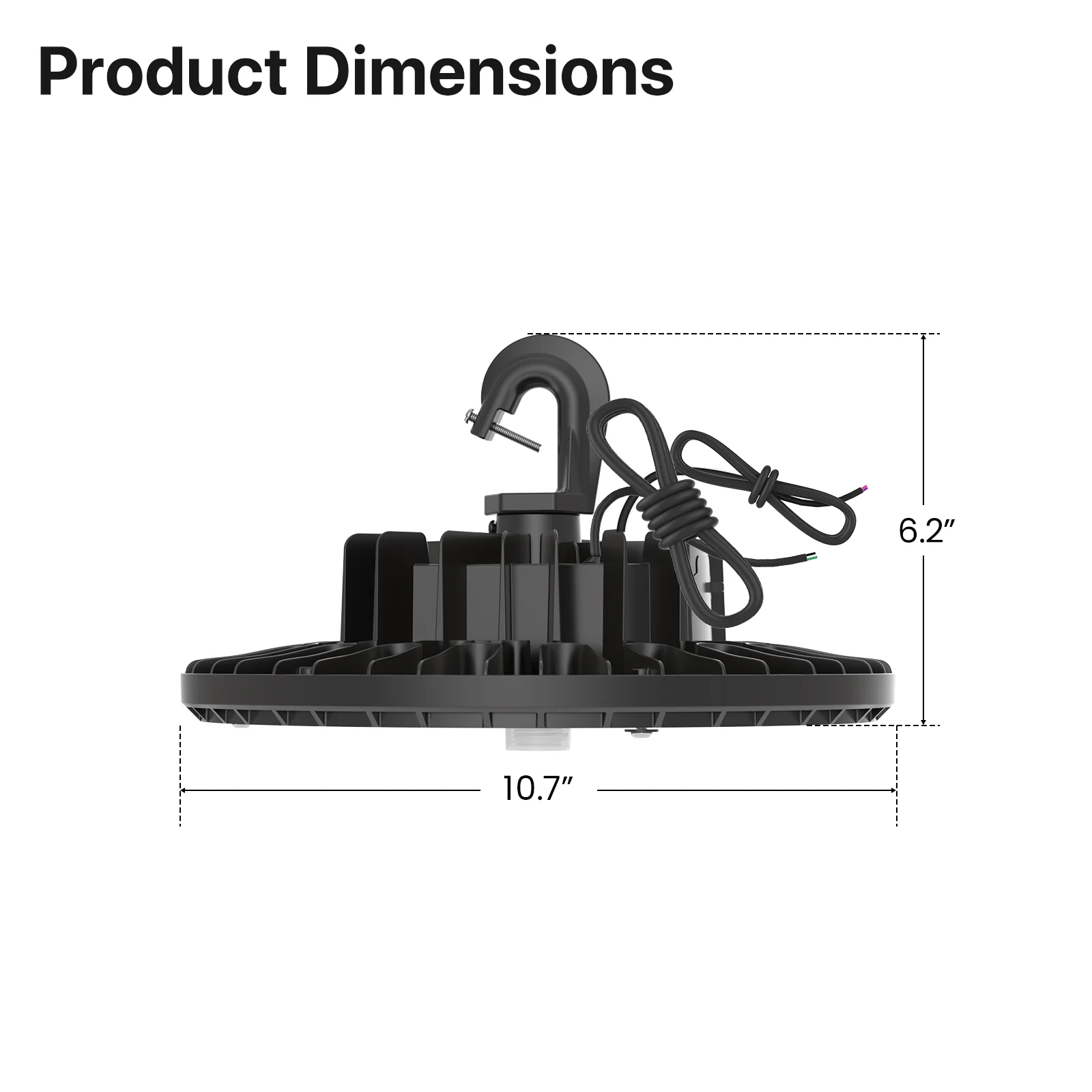 UFO High Bay LED Lights -HPHB01 Series, 24000lumens, Adjustable Wattage & CCT, 120-277V - Image 8