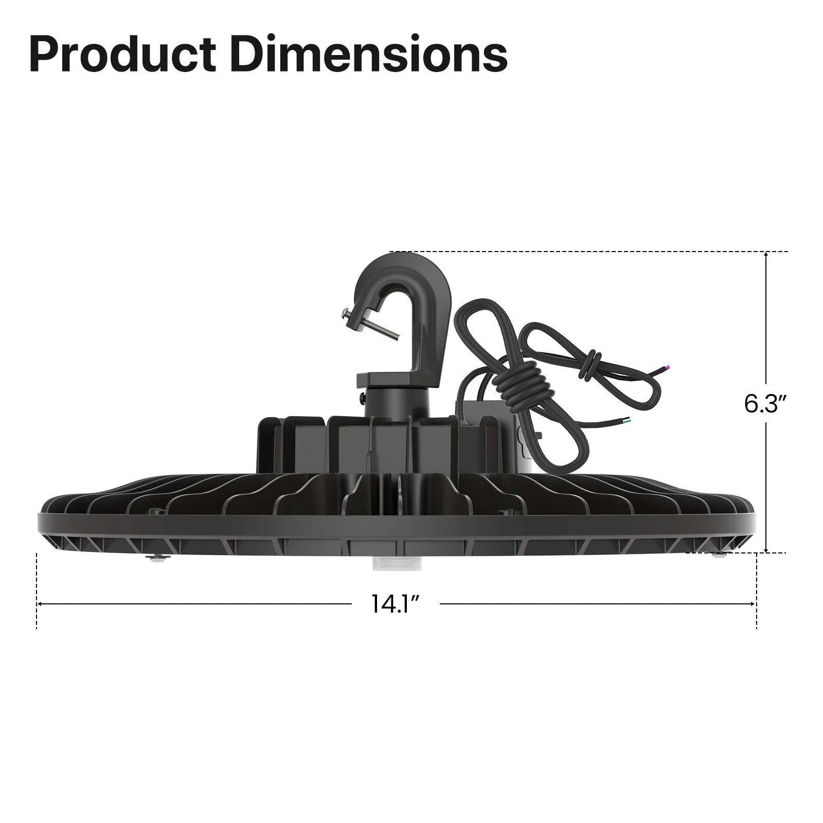 UFO High Bay LED Lights - HPHB01 Series, 36000lumens, Adjustable Wattage & CCT, 120-277V - Image 8